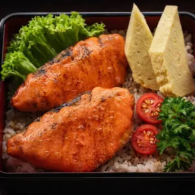 Fried Salmon Mentai Don